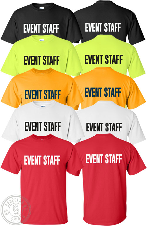 event staff tee shirts